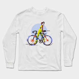 Neon Cyclist Girl Long Sleeve T-Shirt